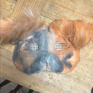 Unique Orange and Gray Face Mask
